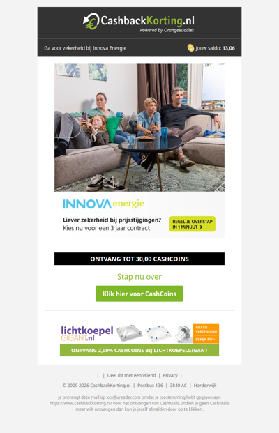 Kies voor zekerheid met een energiecontract van Innova