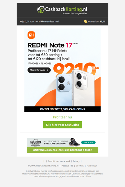 Ontdek de Redmi Note 17 en profiteer van extra voordeel