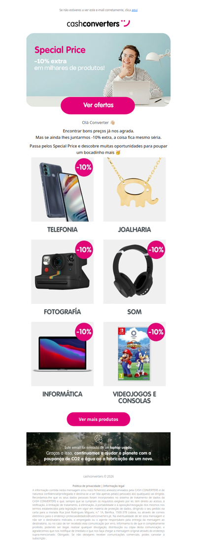 ⚡ Um -10% EXTRA nunca sabe mal