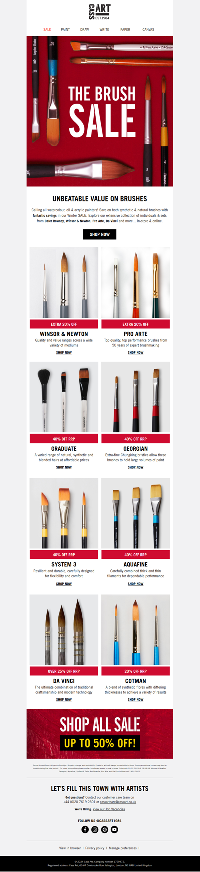 Big Brush Brands on SALE!