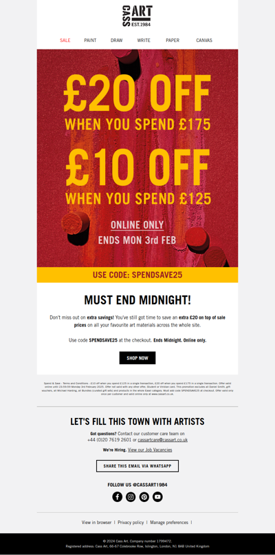 Get your Extra £20 – Must end midnight