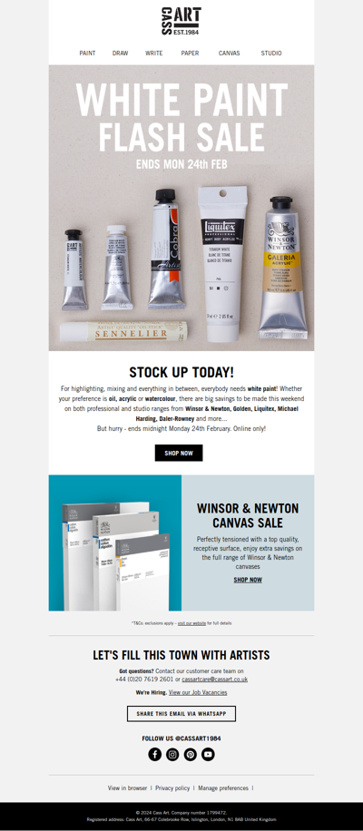 SALE WHITE PAINT Sitewide