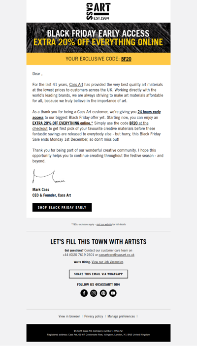 Your exclusive Black Friday Sale early access!