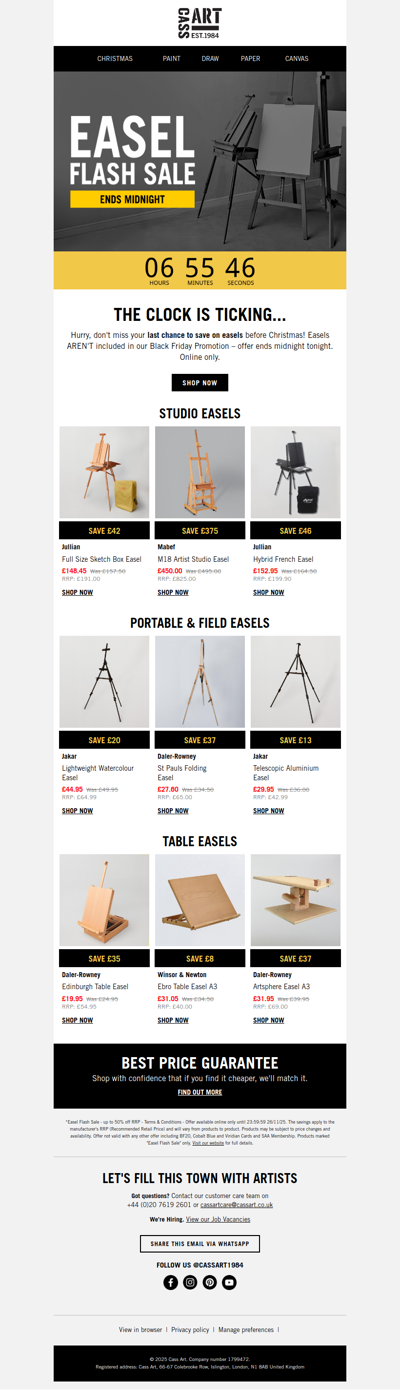 Hours Left - Easel Flash Sale!