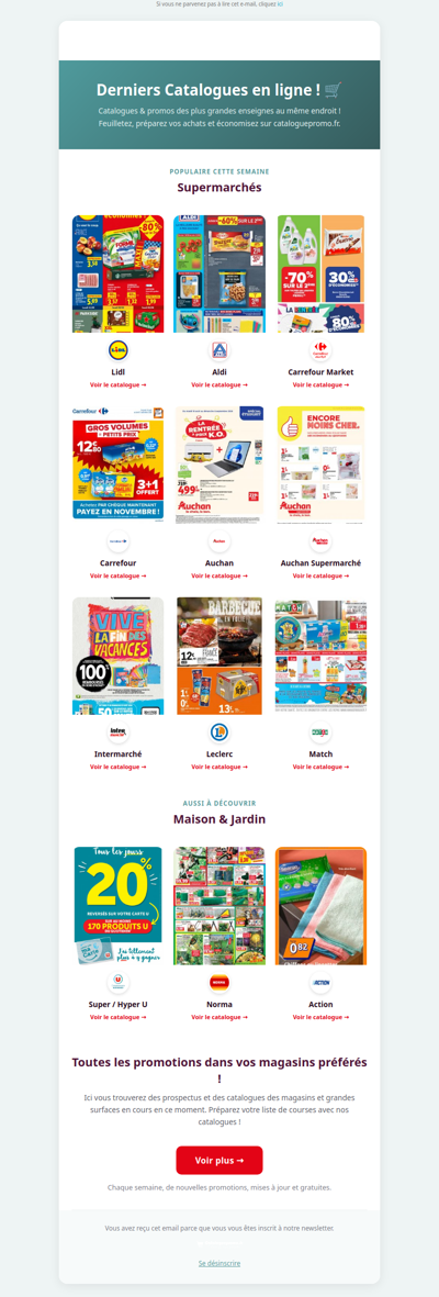 Toutes les promotions dans vos magasins préférés!