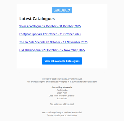 Latest Specials & Catalogues - 31.10.2025