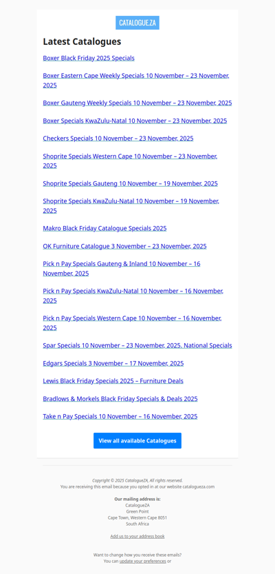 Latest Specials & Catalogues - 10.11.2025