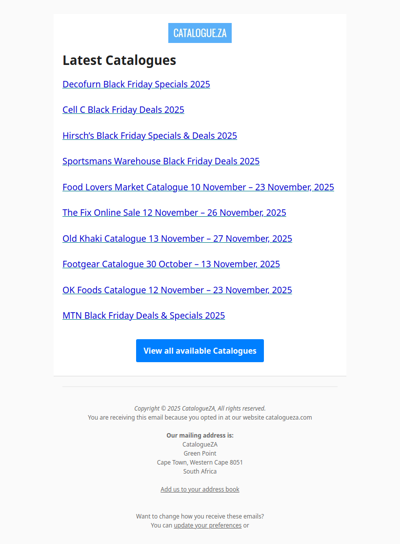 Latest Specials & Catalogues - 14.11.2025