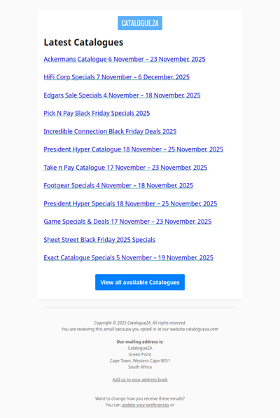 Latest Specials & Catalogues - 19.11.2025