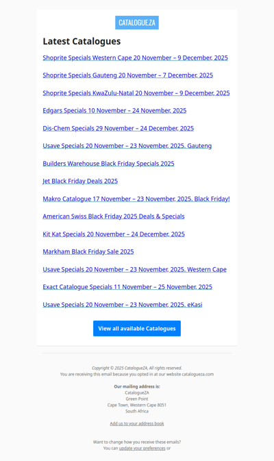 Latest Specials & Catalogues - 22.11.2025