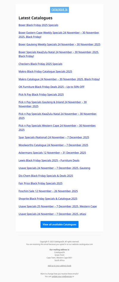 Latest Specials & Catalogues - 24.11.2025