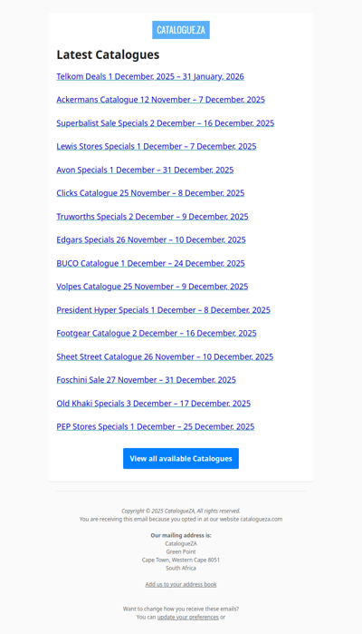 Latest Specials & Catalogues - 06.12.2025