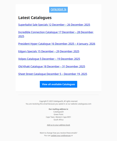 Latest Specials & Catalogues - 20.12.2025