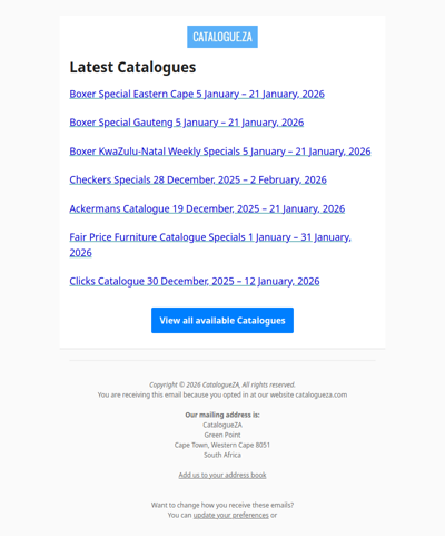 Latest Specials & Catalogues - 05.01.2026