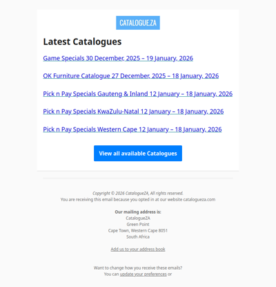 Latest Specials & Catalogues - 12.01.2026