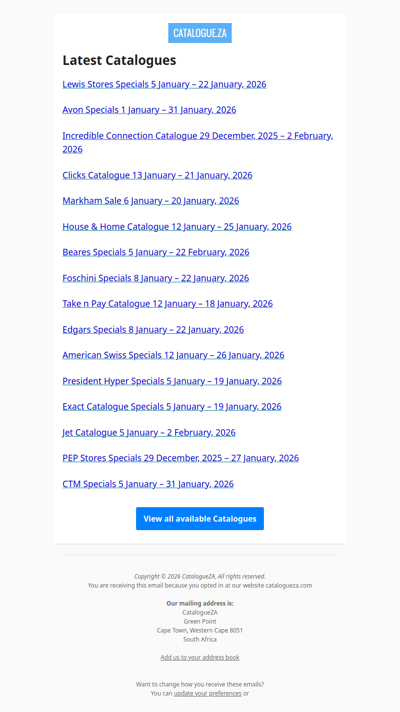 Latest Specials & Catalogues - 14.01.2026