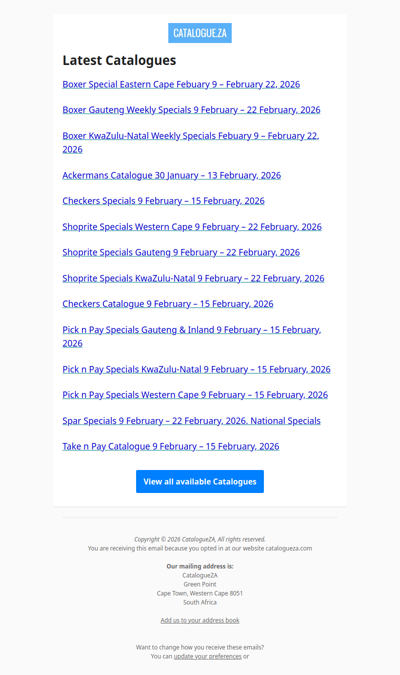 Latest Specials & Catalogues - 09.02.2026