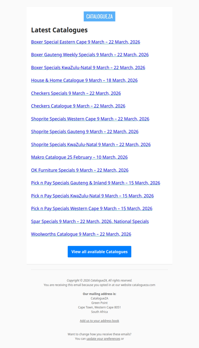 Latest Specials & Catalogues - 09.03.2026