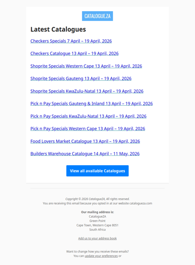 Latest Specials & Catalogues - 15.04.2026