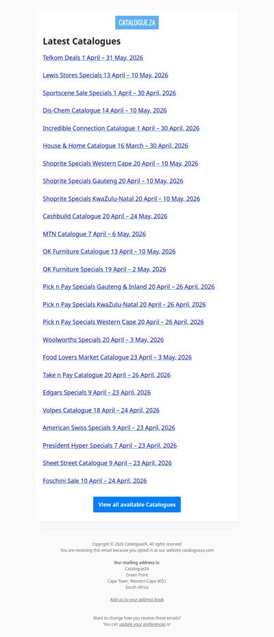 Latest Specials & Catalogues - 20.04.2026