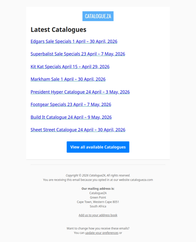 Latest Specials & Catalogues - 25.04.2026