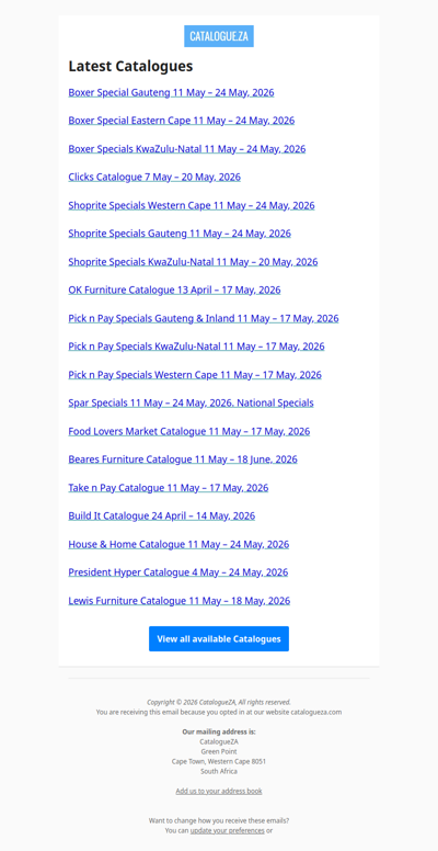 Latest Specials & Catalogues - 11.05.2026