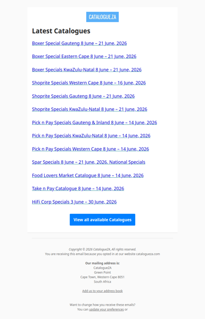 Latest Specials & Catalogues - 08.06.2026