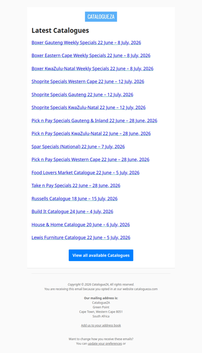 Latest Specials & Catalogues - 22.06.2026