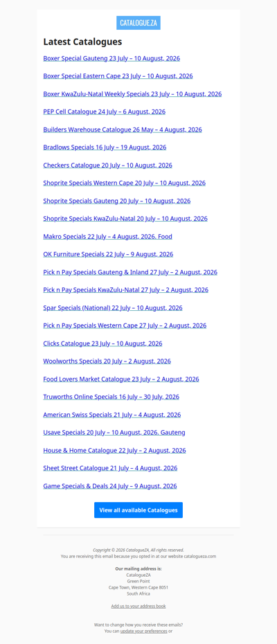 Latest Specials & Catalogues - 27.07.2026