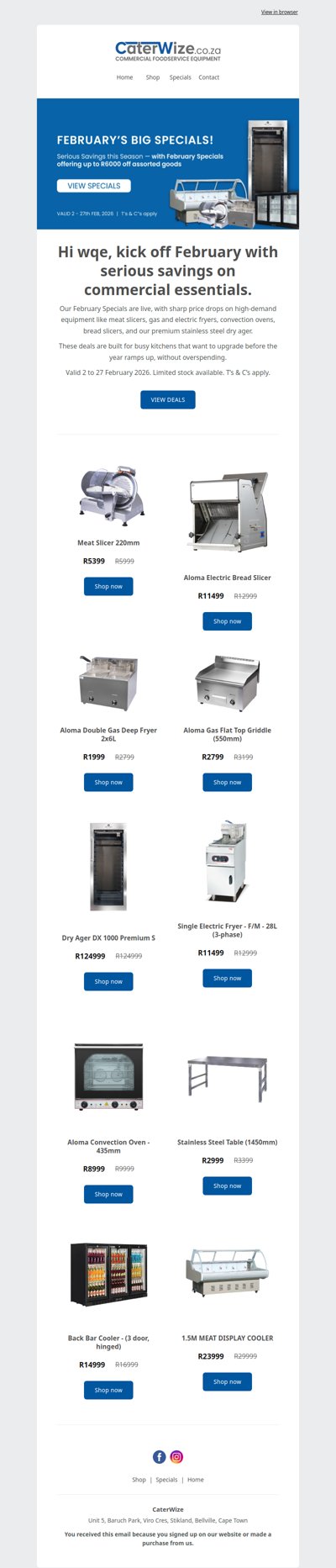 wqe, February Savings Are Here!