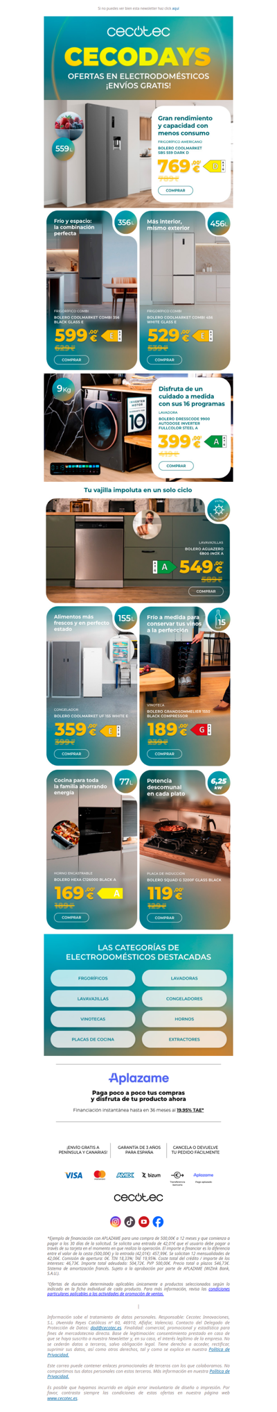 🚀✨ CECODAYS – Ofertas en electrodomésticos