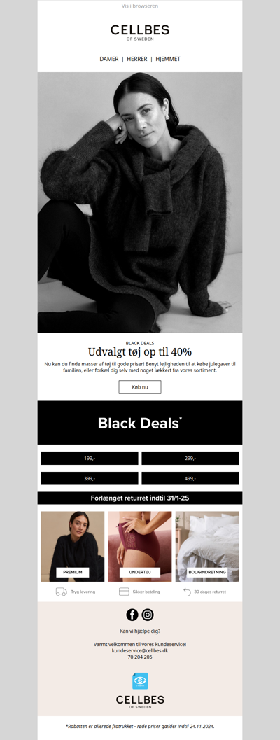 Black deals - Udvalgt tøj op til 40%