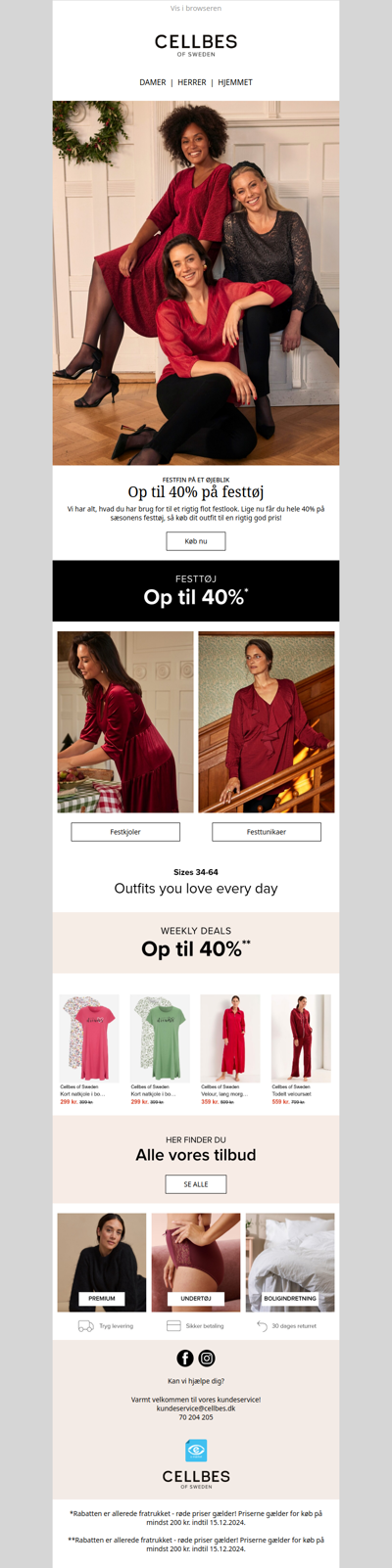 Op til 40% på festfavoritter