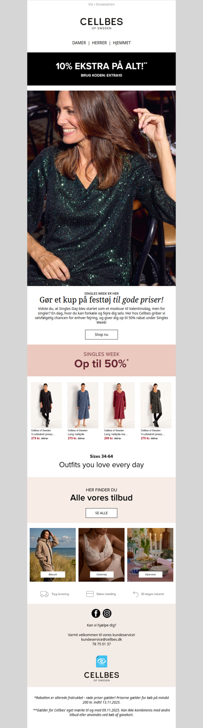 Singles Week Deals:  Op til 50 %