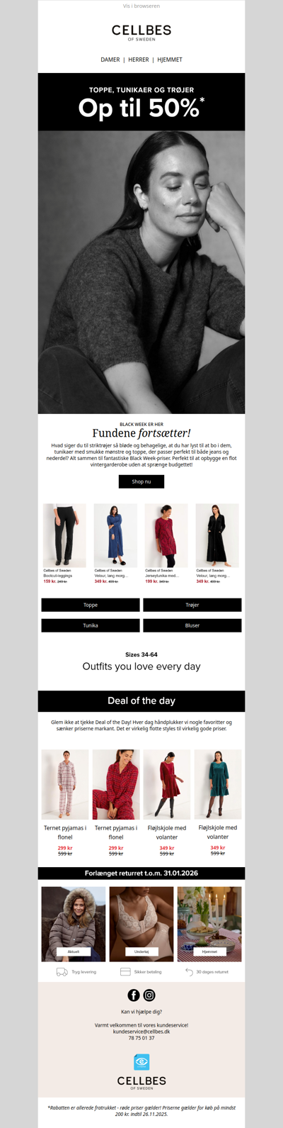 Black Week: Op til 50% på toppe, tunikaer & trøjer