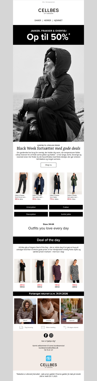 Black Week: Op til 50% på jakker, frakker & overtøj