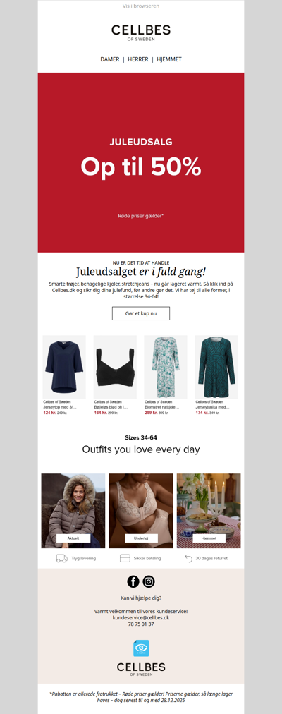 Juleudsalget er startet! Op til 50% rabat