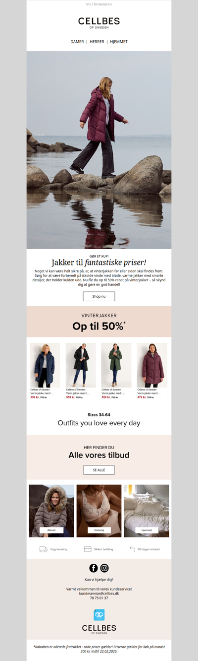 Vinterjakker: Op til 50%