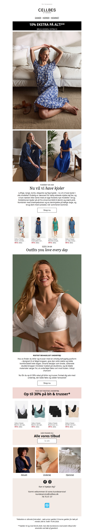 Op til 30% på bh & trusser + 10% ekstra på alt!