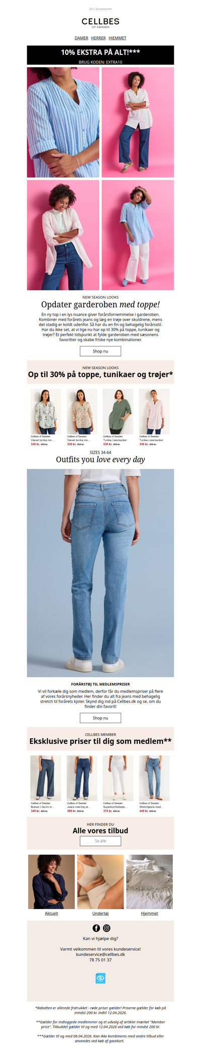 Op til 30% på toppe, tunikaer og trøjer