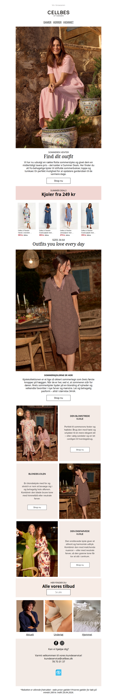 Sommerkjoler fra 249 kr