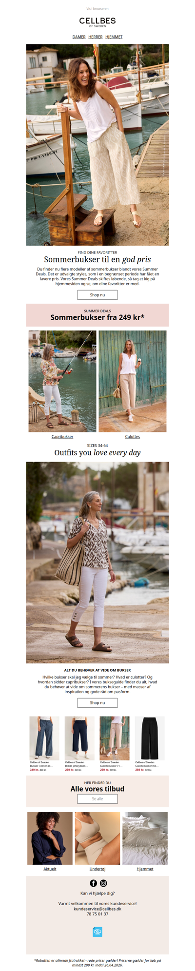 Sommerbukser fra 249 kr