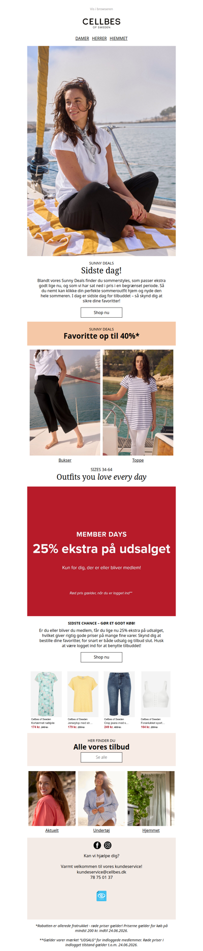 Sidste chance! 25% ekstra på udsalget for medlemmer