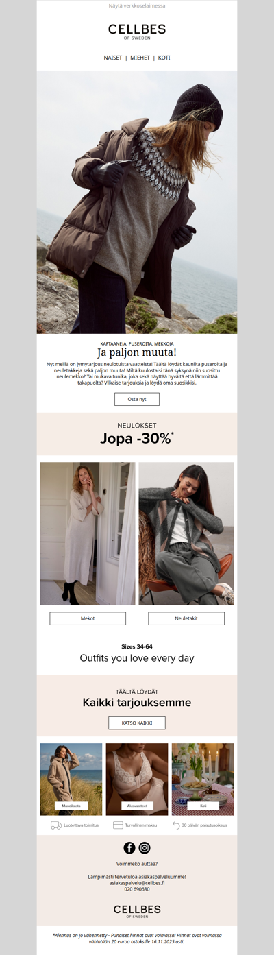 Osta neuleita: juuri nyt jopa –30 %