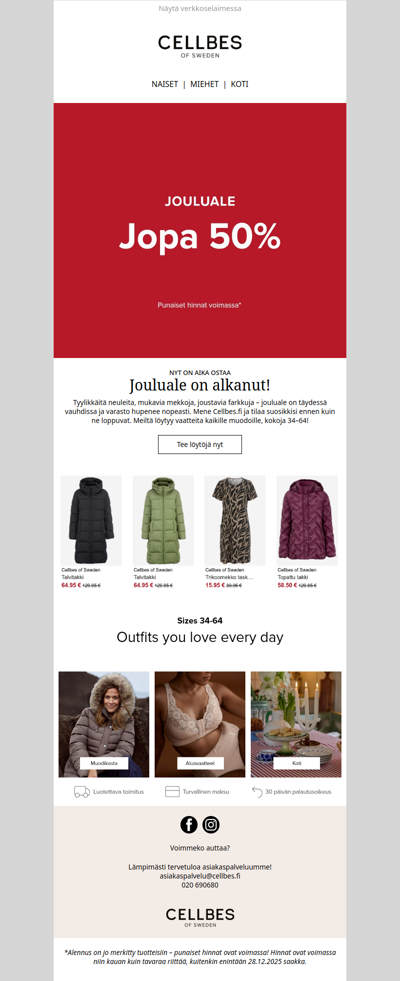 Jouluale on alkanut! Jopa 50 % alennusta