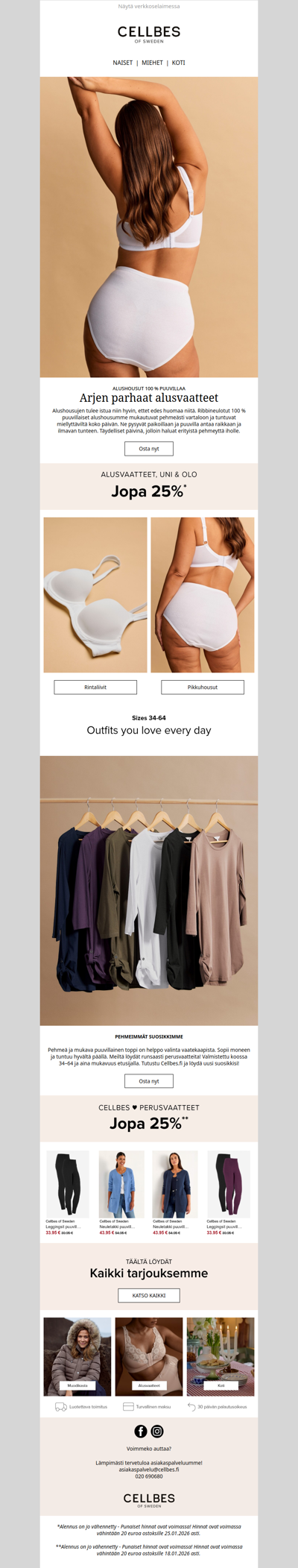 Arjen parhaat alusvaatteet