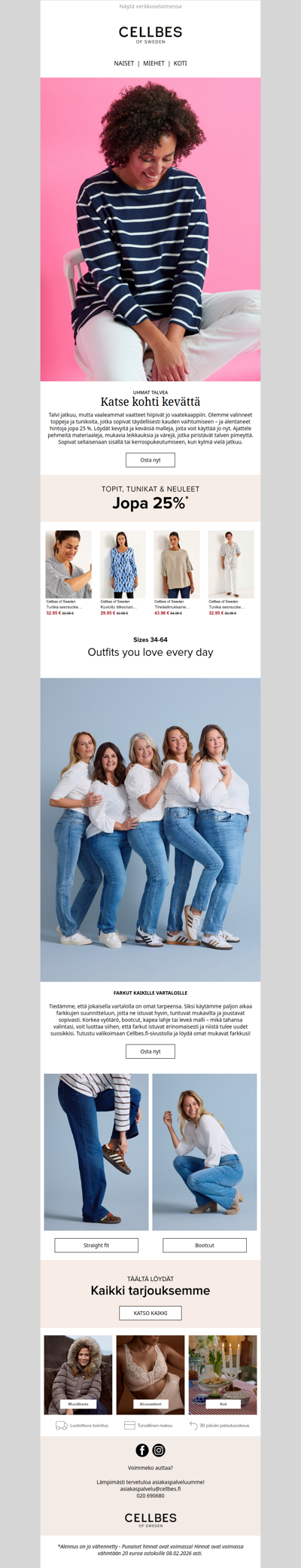 Topit, tunikat & neuleet: Jopa –25%