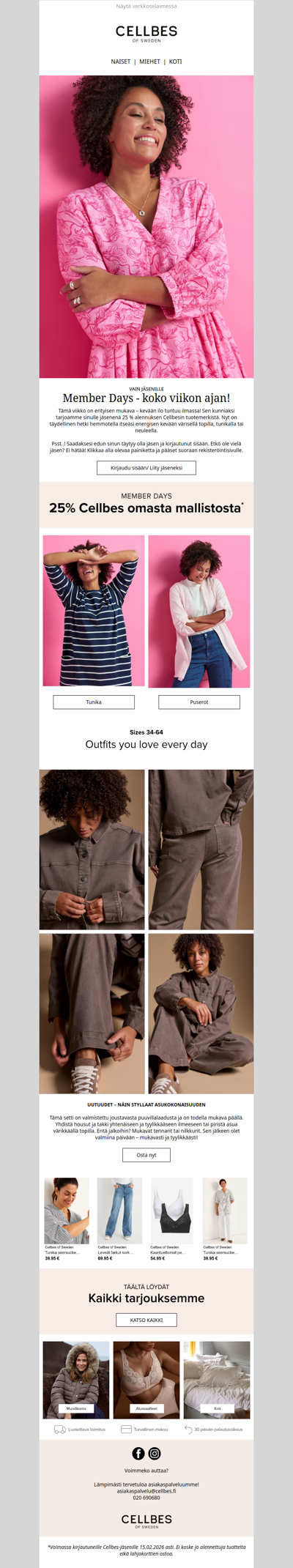 Member Days: 25 % Cellbesin tuotemerkistä!