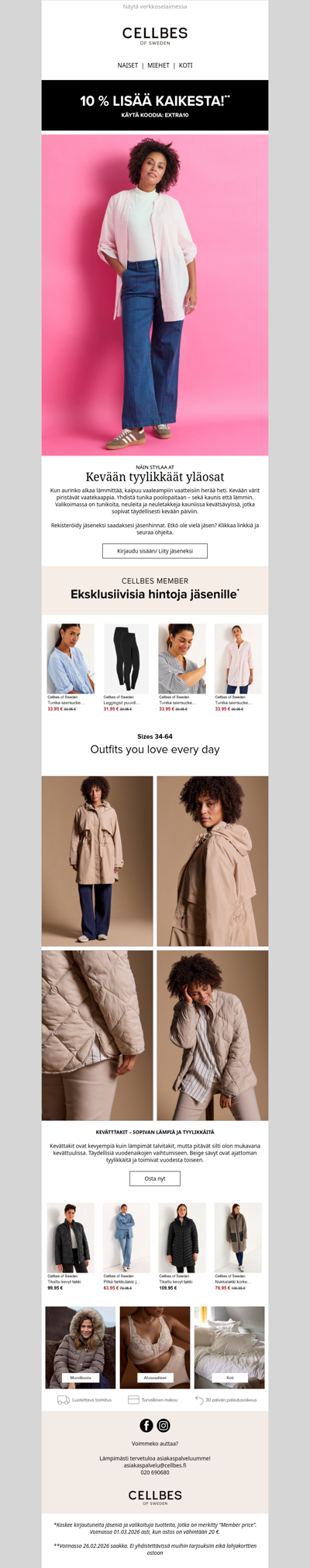 Eksklusiivisia hintoja jäsenille + 10% lisää kaikesta!