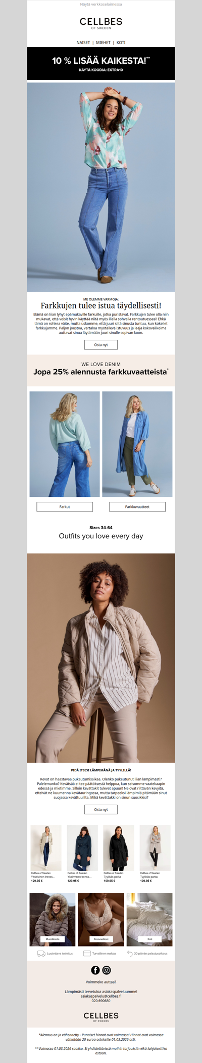 10 % lisäalennus koodilla EXTRA10